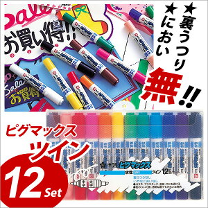 サクラクレパス 水性マーカー ピグマックスツイン12色セット [M便 1/1]