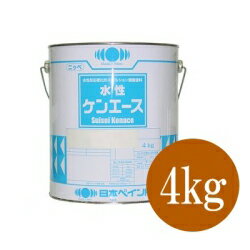 ニッペ 水性ケンエース つや消し ブラック [4kg] 日本ペイント