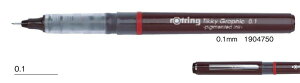 ロットリング ティッキー グラフィック ファイバーチップペン 0.1mm （12本セット）