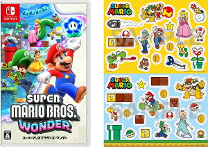 スーパーマリオブラザーズ ワンダー(「スーパーマリオ」ステッカー2種)