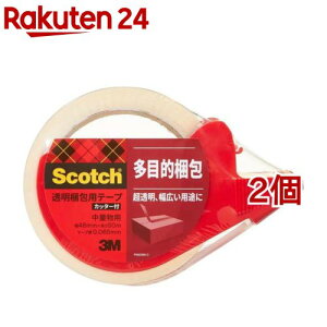 3M スコッチ 透明 梱包用テープ 中 軽量物用 48mm×50m 313D 1PN(1巻