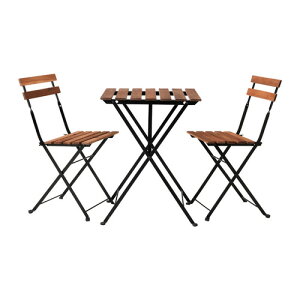 IKEA TARNO テーブル＆チェア2脚, アカシア材, スチール