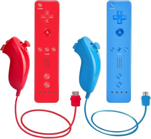 Wii本体用リモコン＆ヌンチャクコントローラー Wiiヌンチャクリモコン2個パック シリコ
