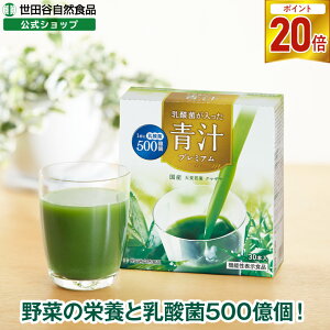 世田谷自然食品 乳酸菌が入った青汁プレミアム 30日分 30本 ビフィズス菌 乳酸菌 50