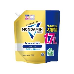 アース製薬 モンダミン プレミアムケア ゴールドミント パウチつめかえ 大容量 1.7L