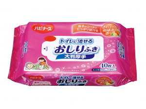 ピジョン タヒラ ハビナース トイレに流せるおしりふき 大判厚手 40枚入×24個 まとめ