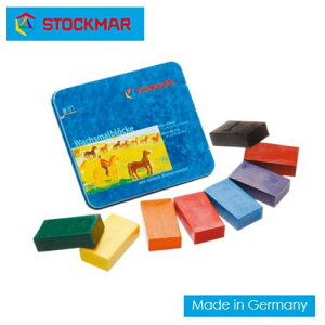STOCKMAR シュトックマー みつろう ブロッククレヨン 8色セット （缶ケース入り）