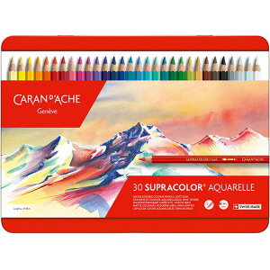 カランダッシュ 色鉛筆 スプラカラーソフト水溶性色鉛筆 3888-330 30色（缶入）水