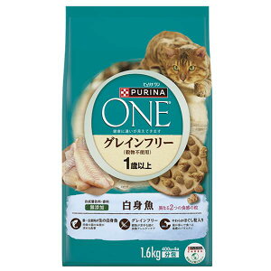 ピュリナワン キャットドライ グレインフリー 成猫用 白身魚 1.6kg490220121