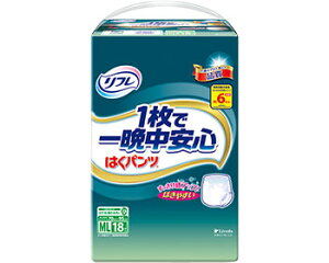リフレ はくパンツ1枚で一晩中安心 ML （ウエスト70〜95cm） 18枚×6袋入り 1