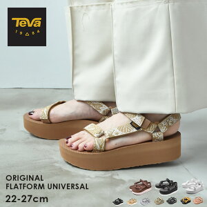 テバ フラットフォーム ユニバーサル TEVA サンダル レディース ブラック 黒 ホワイ