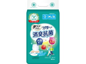 クレシア 肌ケア アクティ うす型パンツ 消臭抗菌プラスM-L 18枚 大人用オムツ 排泄