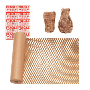Akizora 緩衝材 引っ越し用 食器梱包材 ハニカム紙 輸送用緩衝材 割れ物の注意シー