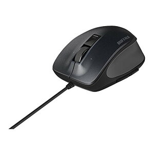 バッファロー BUFFALO 有線 BlueLED プレミアムフィットマウス 静音 5ボタ