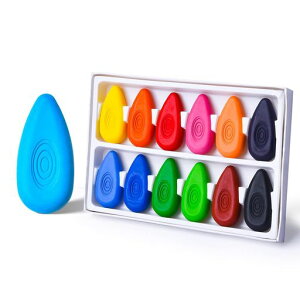 Four Candies クレヨン 12色 水滴型 可愛い 持ちやすい 手汚れない 折れに