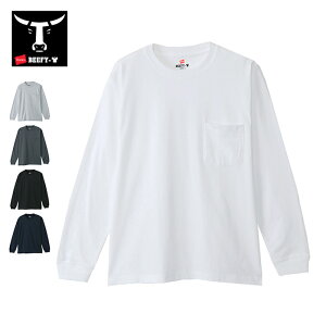 Hanes BEEFY-T ヘインズ ビーフィー ポケットロングスリーブTシャツ パックT
