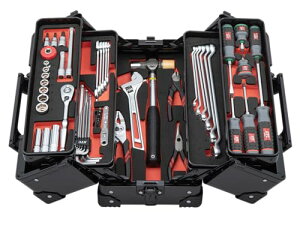 京都機械工具(KTC)9.5sq. [56点組]両開きメタルケース工具セット ブラック S