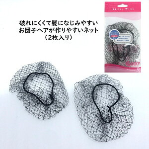 ヘアネット バレエバレエ お団子 細目 シニヨン ネット 2枚入り 日本製 バレエ 新体操