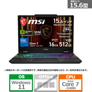 MSI（エムエスアイ） 15.6型ゲーミングノートパソコン Cyborg 15 B2RW