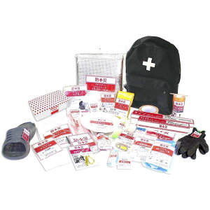 山善(YAMAZEN) 防災リュック 30点 セット 一次避難用 給水バッグ 携帯用トイレ