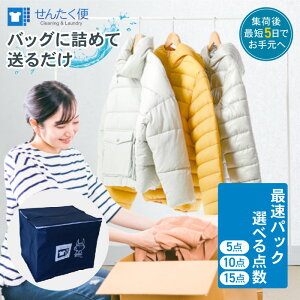 宅配クリーニング せんたく便 最速パック 5点 ~ 15点 最短5日 洗濯 せんたく 洗濯