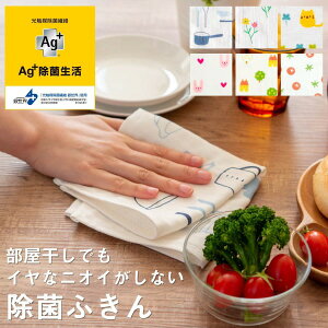 Ag+イヤなニオイのしない かわいいふきん 1枚入 (ふきん 除菌 かわいい おしゃれ 北