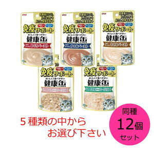 アイシア 健康缶パウチ 免疫サポート 同種12個セット まぐろペースト かつおペースト さ