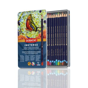 Derwent 国内正規品ダーウェント 水彩 色鉛筆 インクテンス ペンシル 12色セット