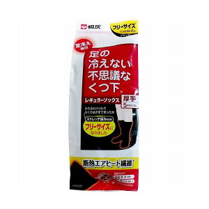 小林製薬(桐灰化学) 足の冷えない不思議な靴下 レギュラーソックス厚手 ブラック フリーサ