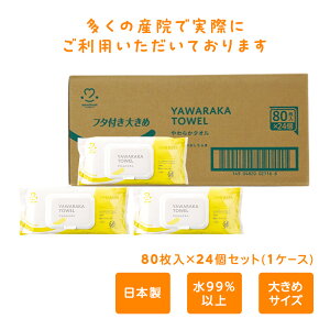 おしりふき アメジスト やわらかタオルふた付きおしりふき 80枚入 24個セット (1ケー