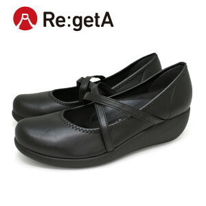 店内全品Re:getA -リゲッタ-AL-35 クロスベルトミドルウェッジパンプス入学式