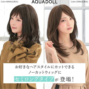 アクアドール ヴィーナス ノーカットセミロングウィッグ 人毛MIX [pwm00C] (A