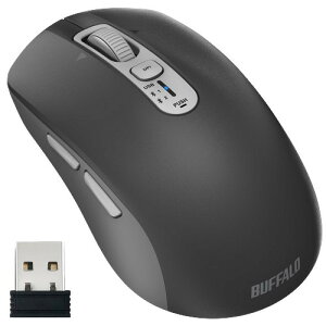BUFFALO BSMBB700BK 5ボタンワイヤレスマウス 高速スクロールホイール搭載