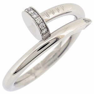 本物 人気 Cartier カルティエ 750WG 指輪 ジュストアンクル リング クラシ