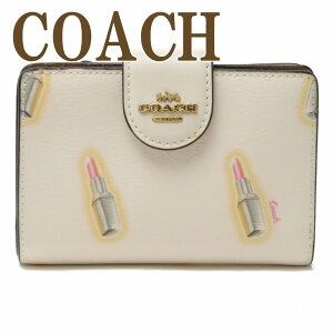 コーチ COACH 財布 レディース 二つ折り財布 リップスティック 口紅 ピンク C28