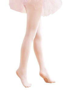 Daydance 女の子用バレエピンクタイツ、60Dウルトラソフトトランジションタイツ、ビ