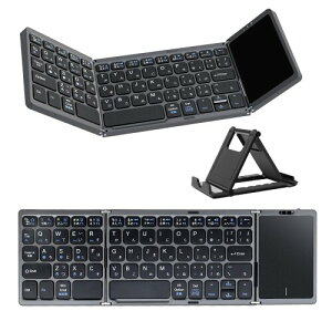 Ewin 新型 Bluetooth キーボード 折りたたみ ワイヤレス タッチパッド搭載