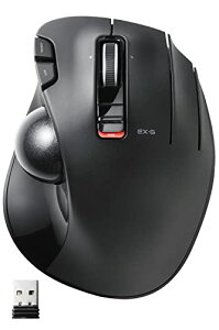 エレコム ワイヤレス トラックボールマウス EX-G 握りの極み 6ボタン ブラック M-