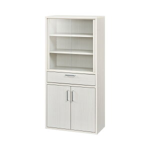 白井産業(Shirai) 食器棚 カップボード キッチン収納 ガラスキャビネット 一人暮ら