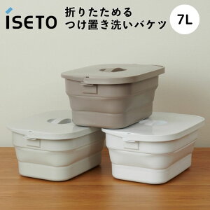折りたためる つけ置き洗いバケツ ISETO 伊勢藤 バケツ 7L 折りたたみ つけ置き洗