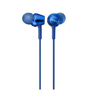SONY ソニー MDR-EX255AP L ブルー 有線イヤホン 有線 スマホ対応 リモ