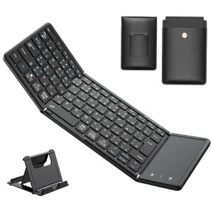 Omikamo キーボード bluetooth 収納バッグとスマホホルダー付き 折り畳み式