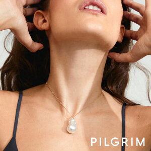 ≪PILGRIM≫ ピルグリム ひと粒 バロックパール エコパール 大粒 ネックレス ゴー