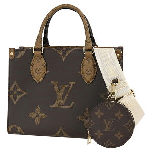 ルイヴィトン オンザゴー PM ジャイアント モノグラム リバース ブラウン 2WAYバッ