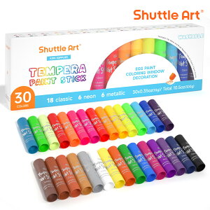 Shuttle Art クレヨン 30色~40色セット 手が汚れない テンペラクレヨン テ