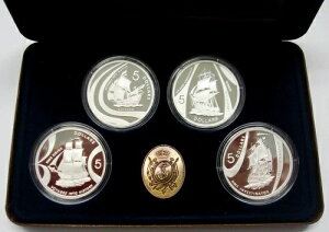 2002年 オーストラリア 歴史への航海 プルーフコイン4枚セット $5 ~ 4.7オンス