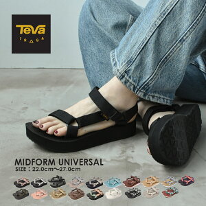 TEVA テバ サンダル 厚底 レディース ミッドフォーム ユニバーサル ブラック 黒 ホ