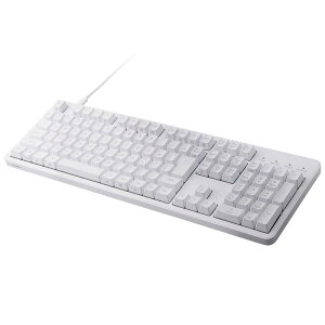 エレコム ELECOM キーボード Leggero(茶軸) ［有線 /USB］ ホワイト
