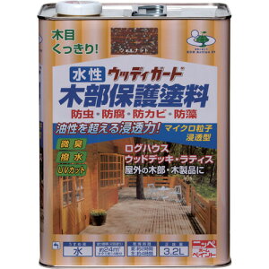 ニッぺ 水性ウッディガード 3.2L ウォルナット HW209-3.2