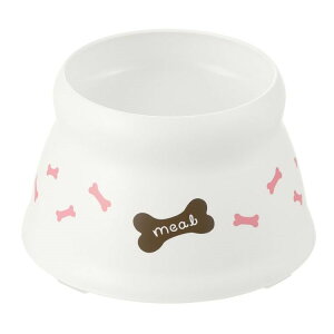 ペット 食器 こぼれにくい 脚付ドッグディッシュ S ホワイト 犬用食器 ドッグフード入れ